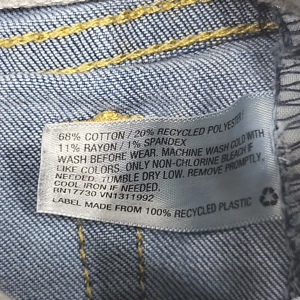 Cat & Jack Girls Pull On Drawstring Skinny Fit Jeans Pockets Blue Size 4